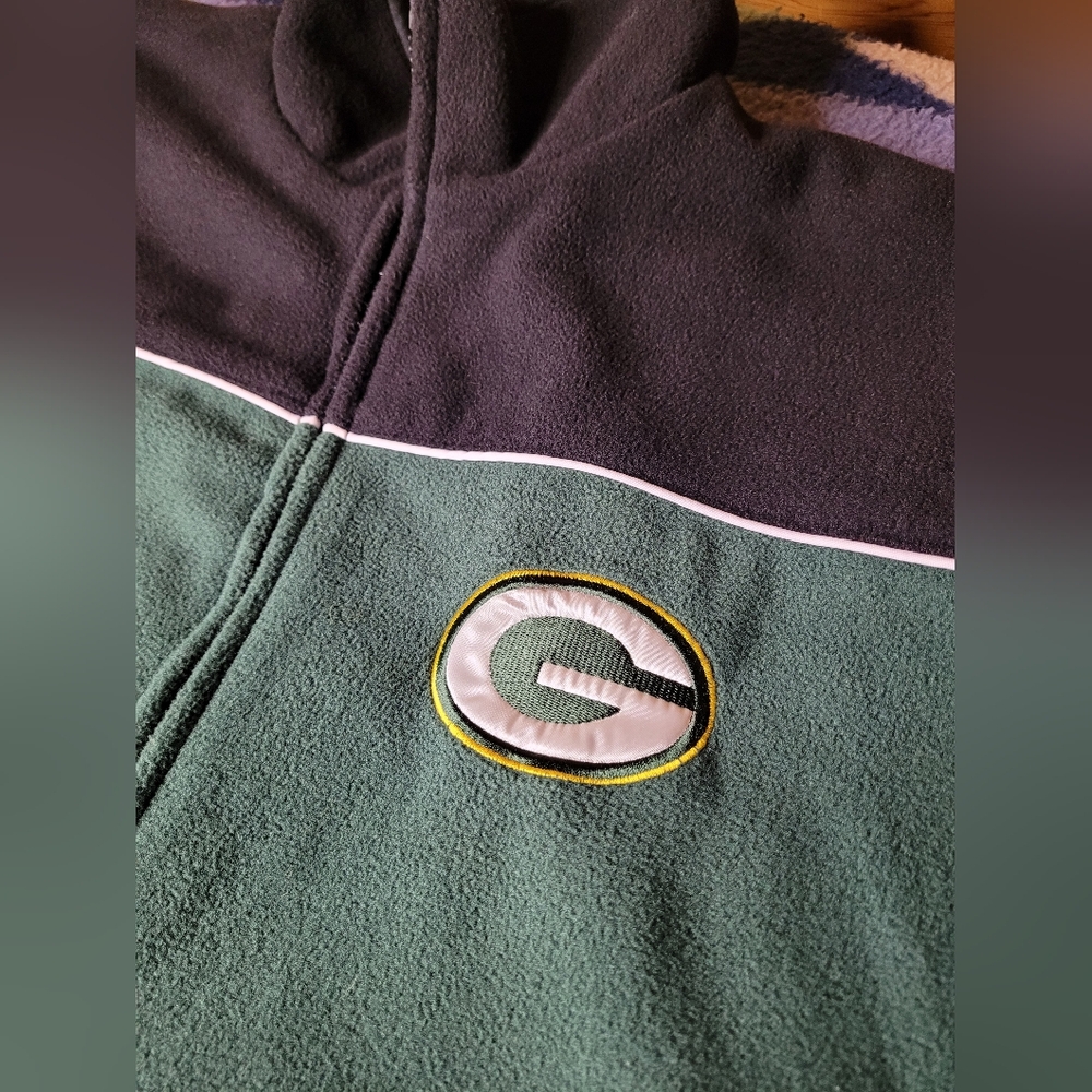 Green Bay Packers Reversible Jacket Mens XL G-III Windbreaker / Fleece NFL - Picture 7 of 10